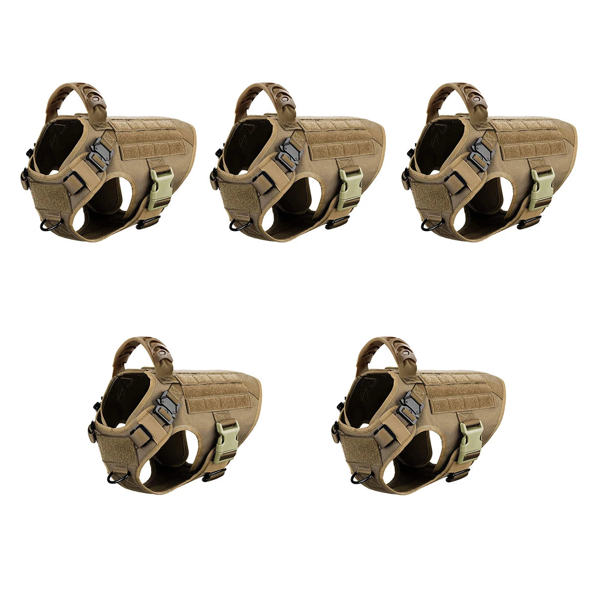 5Pcs Large Dog Harnesses Pet German Shepherd Malinois Training Walking Vests Dog Harness For Medium Large Dogs Accessories