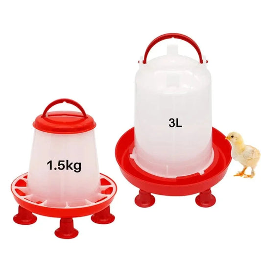 1 Pc 1.5 kg/3 L Bucket With Automatic Poultry Drinker Chicken Feeder Water Barrel Water Bucket Quail Drinking Farm Supply