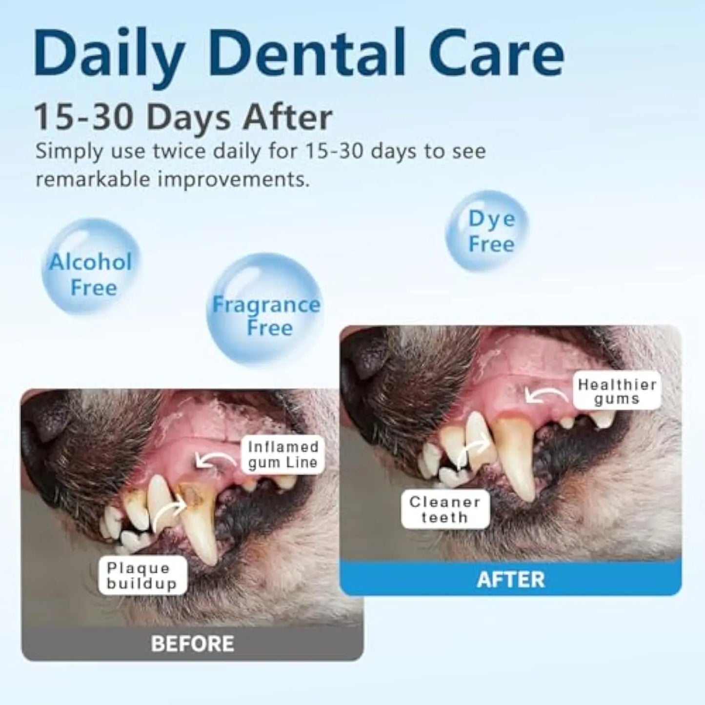 YEGBONG Dog Tooth & Ear Cleaning Wipes, Pet Dental Care Finger Wipes For Dogs&Cats - Reduces Plaque And Freshens Breath(50pcs)