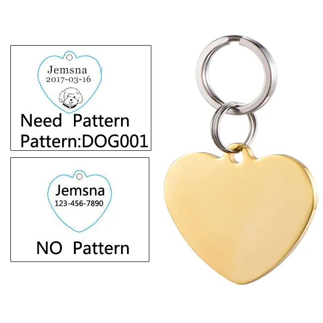 Dog ID Tag Free Engraving Name Tel Pet Collar Harness Pendant Clothes Accessories For Cat Custom Puppy Kitten Leash Pet Supplies