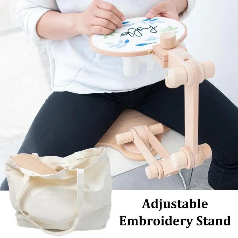 Embroidery Hoop Holder Desktop Adjustable Rotatable Embroidery Stand Frame For Sewing DIY Art Craft Needlework Stitching