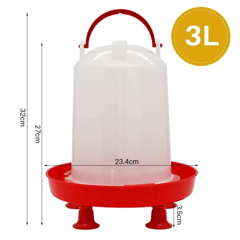 1 Pc 1.5 kg/3 L Bucket With Automatic Poultry Drinker Chicken Feeder Water Barrel Water Bucket Quail Drinking Farm Supply