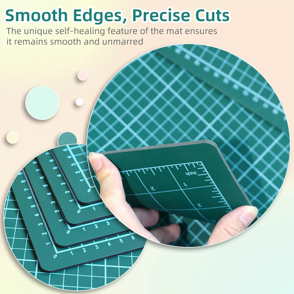 1pc 120x90cm Self Healing Cutting Mat,Double Sided PVC Cutting Board with Accurate Measurement Line for DIY Sewing & Leather Cut