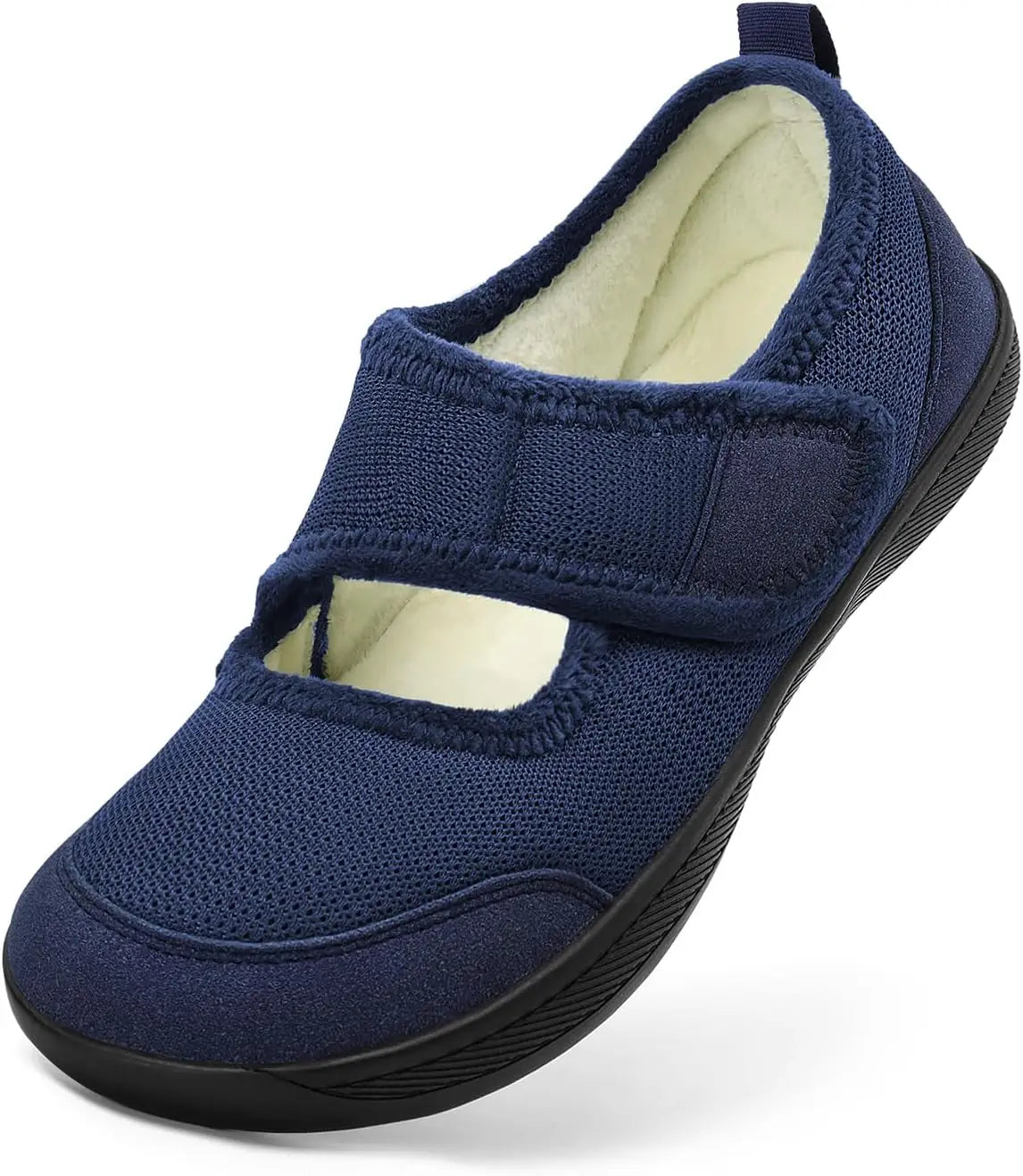 Womens Slippers Wide Width Diabetic Shoes Edema House Barefoot Walking Shoes Adjustable Indoor Outdoor Slippers