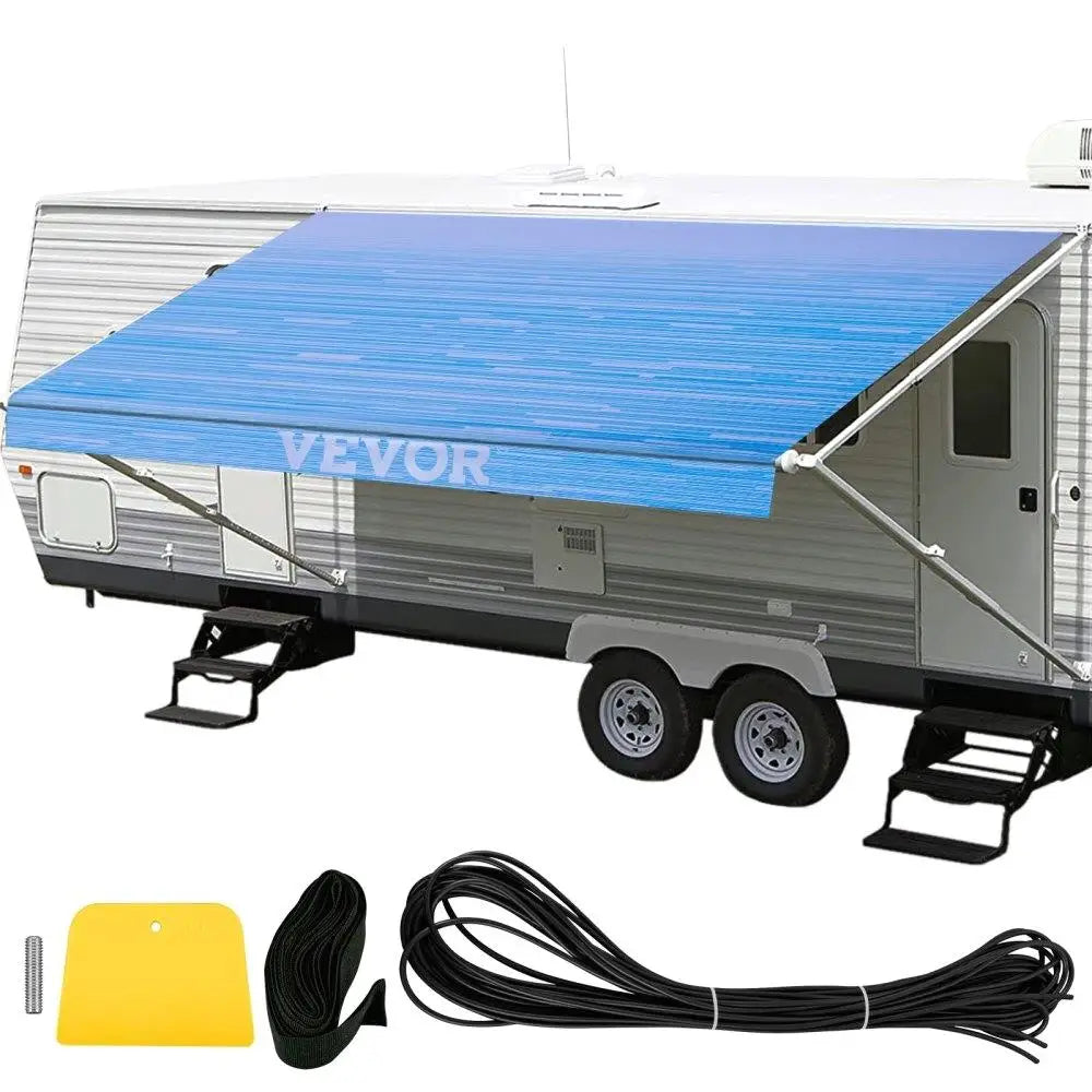 for rv Awning 20' Camper Awning Fabric, Trailer Awning Canopy Patio Camping Car Awning, Vinyl Roller Tube for rv , Van, SUV,