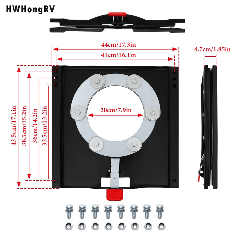 Swivel Seat Base Fit for Fiat Ducato Boxer 2007-2024 Motorhome Camper Driver or Passenger Side Vehicle Swivel Seat Mount Plate