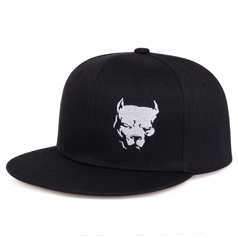 1piece Unisex Dog Head Embroidery Hip Hop Hat Outdoor Adjustable Sunscreen Leisure Hat Spring Autumn Travel Tourism Vacation