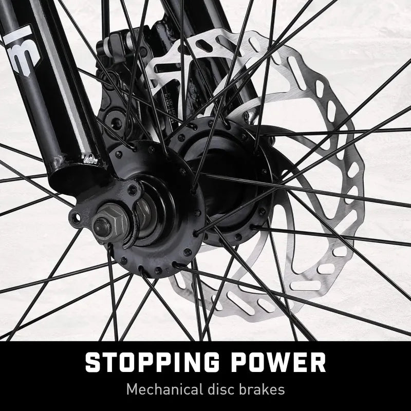 Mongoose Argus ST & Trail Fat Tire Mountain Bike for Adult Youth Men Women, 20 to 26-Inch Wheels, Mechanical Disc Brakes