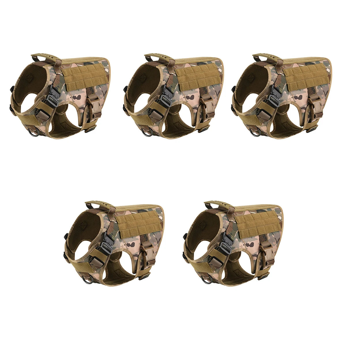 5Pcs Large Dog Harnesses Pet German Shepherd Malinois Training Walking Vests Dog Harness For Medium Large Dogs Accessories