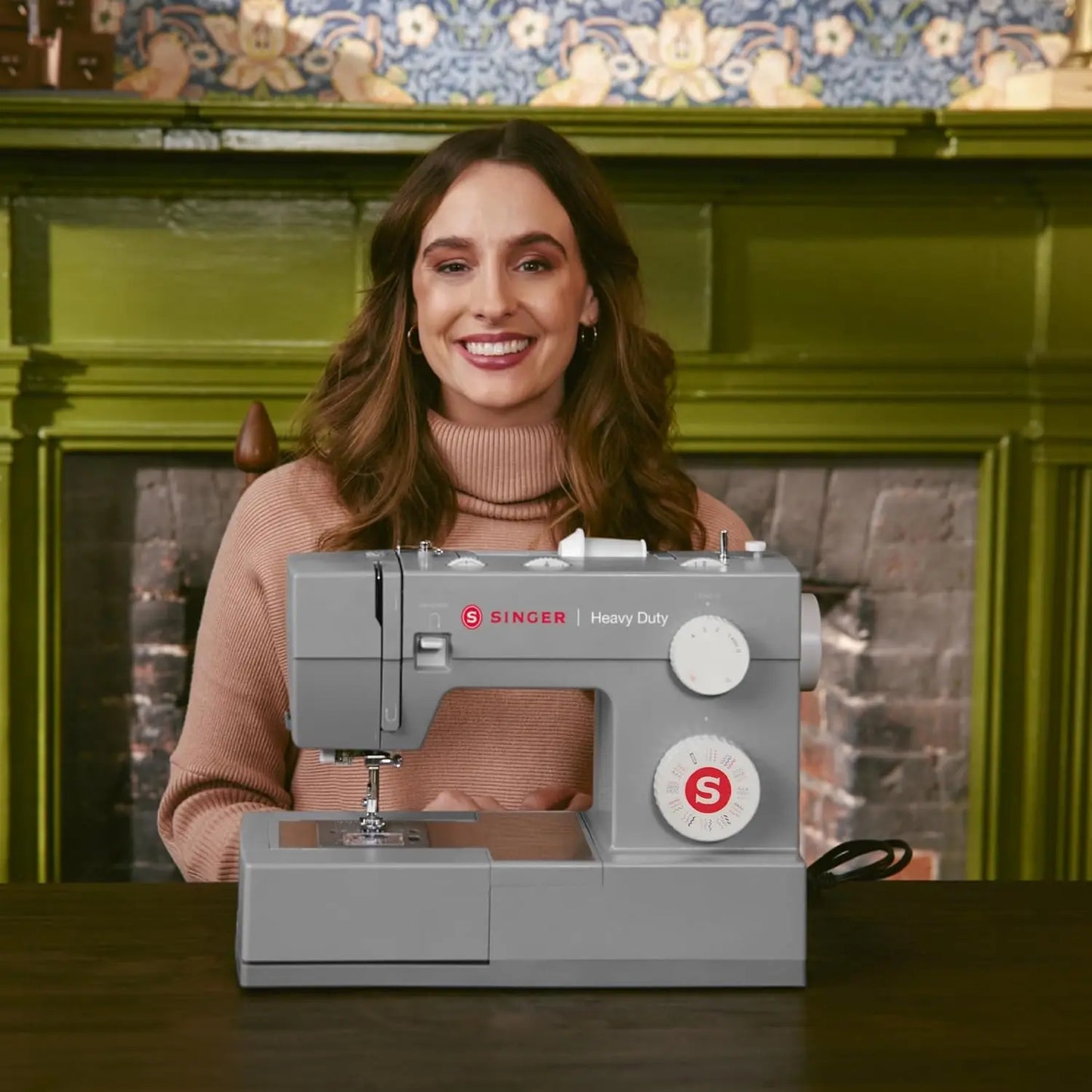 Heavy Duty 4452 High Speed Sewing Machine With Accessory Kit | Strong Motor with Enhanced Piercing Power, 110 Stitch Application