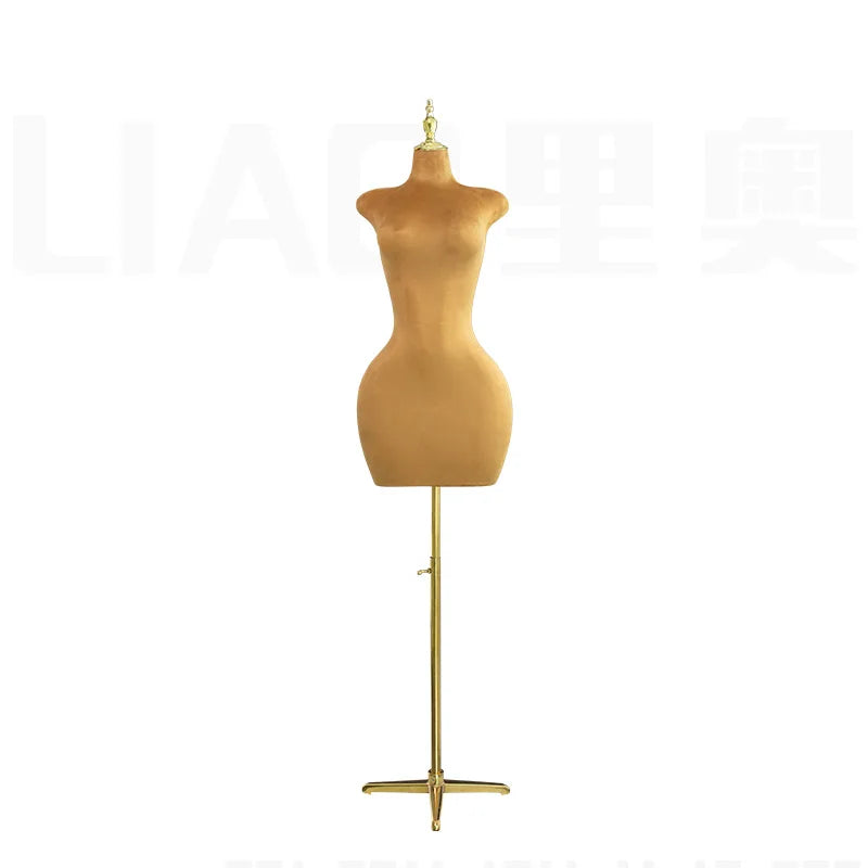 Plus size Velvet half body mannequin female Torso Big breasts big butts Upper Body Dress Form women clothes store