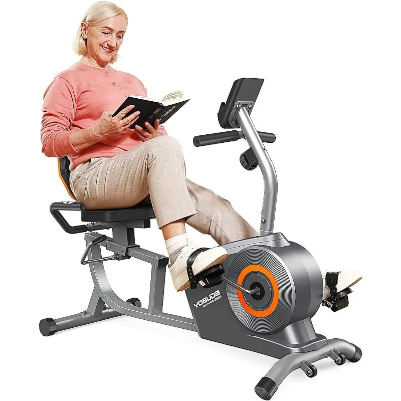 YOSUDA Recumbent Exercise Bike for Adults Seniors with Quick Adjust Seat, 350LB Capacity & 16-level Resistance