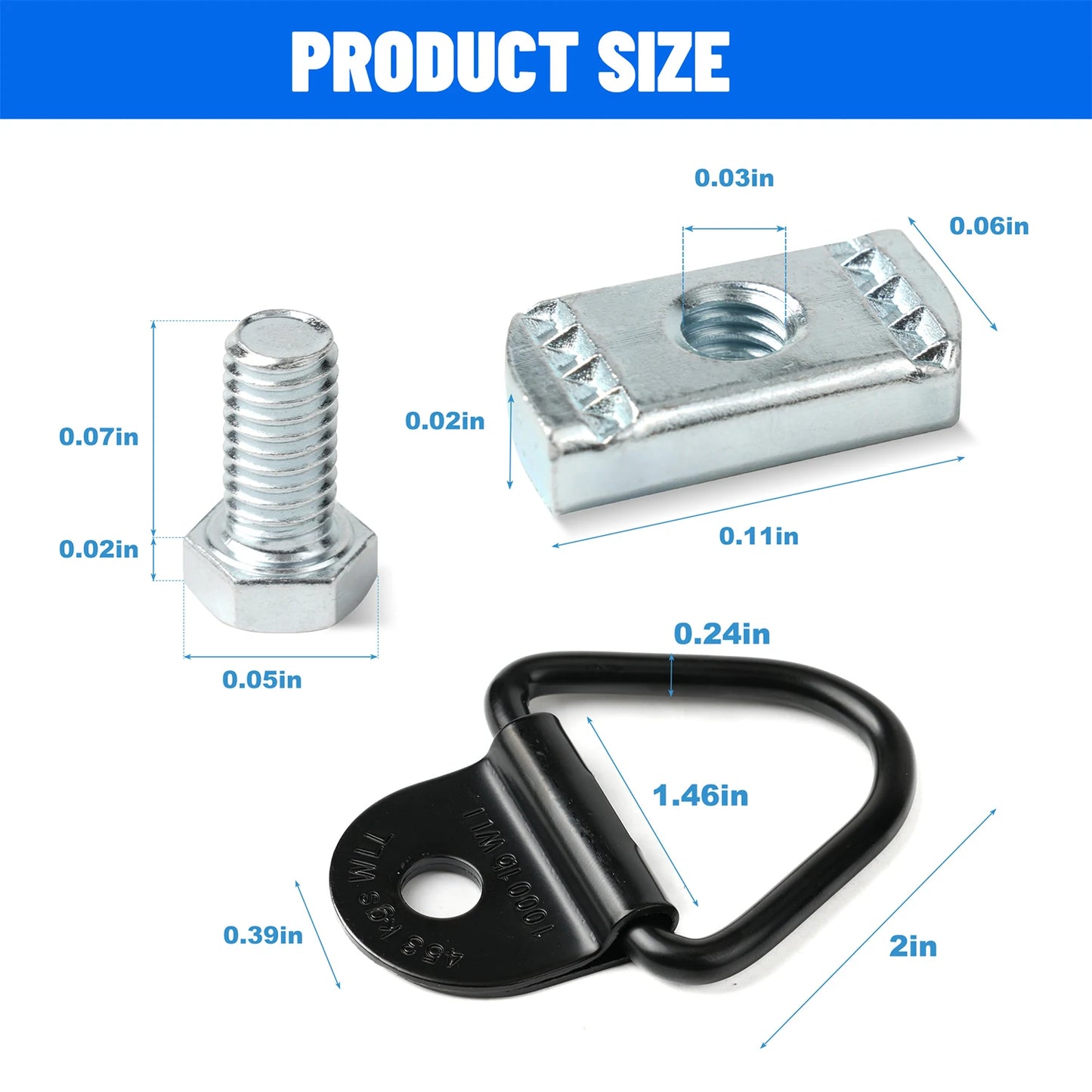 4 Each Truck Bed Rail Mounting Cleats Utili Track Kit Fits Nissan Frontier Titan