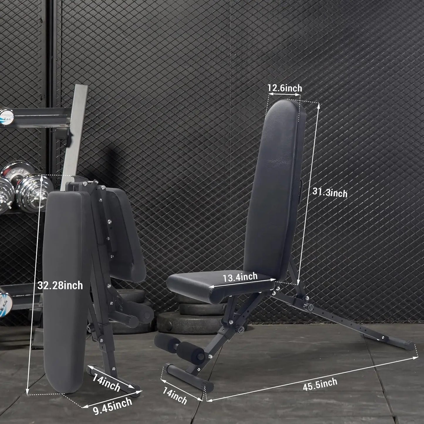 800lbs Capacity Adjustable Weight Bench 4X Stability Multi-Angle Fitness Bench for Strength Training Home Gym Full Body Workouts