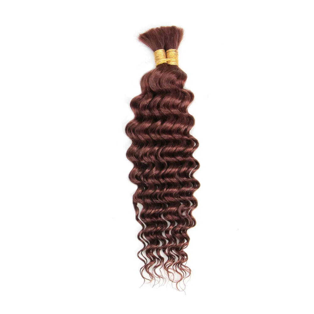 Bulk Braiding Hair Human hair Deep Wave Colored Unprocessed No Weft Boho Braids Human Hair Bulk Extensions Brazilian Remy Hair