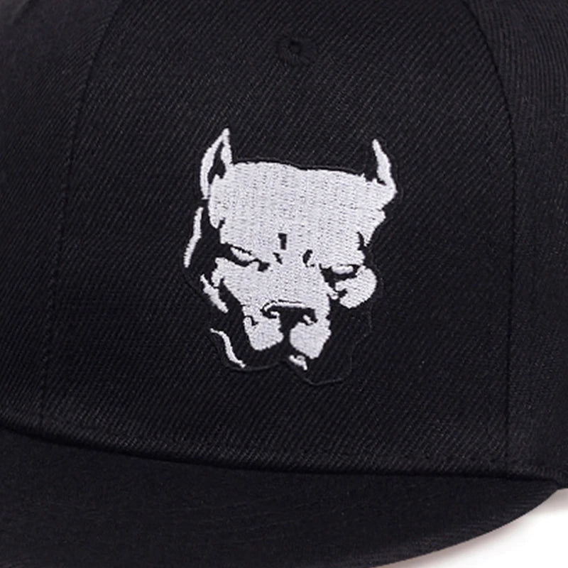 1piece Unisex Dog Head Embroidery Hip Hop Hat Outdoor Adjustable Sunscreen Leisure Hat Spring Autumn Travel Tourism Vacation