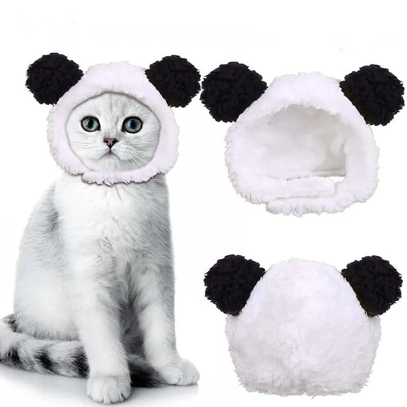 1 Or 2pcs Cute Cat Costume Warm Bear Hats For Cat Adjustable Soft Small Pet Headwear Bear Hat For Cat Puppy Dog Holiday